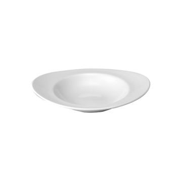 Churchill White Orbit Oval Soup Plate 9&quot; (Pack 12)