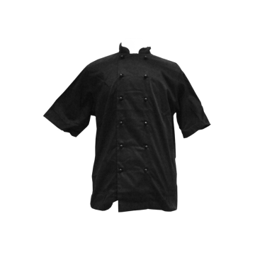 Chef&#039;s Jacket Short  Sleeve Black Medium