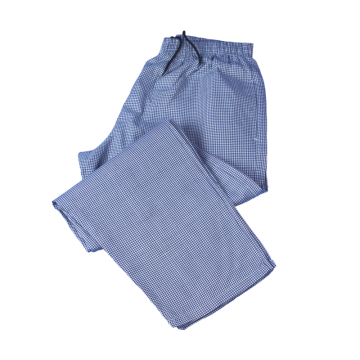 Chef&#039;s Trousers Medium Small Blue Check