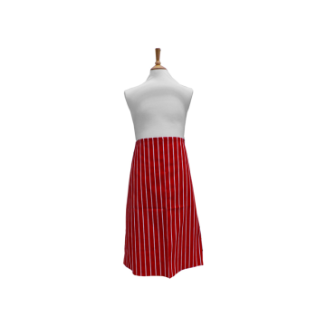 Waist Apron Length 70cm Width 76cm Butchers Red  White Stripe