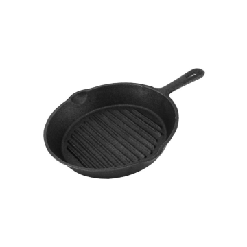 Cast Iron Ribbed Round Griddle Pan