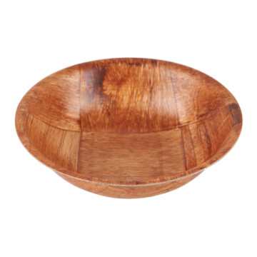 Woven Wood Round Salad Bowl 10&quot;