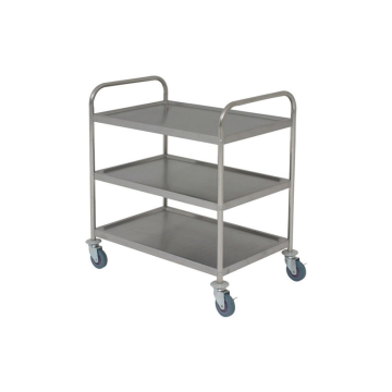 Stainless Steel 3 Tier Clearing Trolley 71(w) x 40(d) x 81(h)cm Small