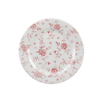 Churchil Vintage Prints Rose Chintz Cranberry Profile Plate 12&quot; (Pack 6)