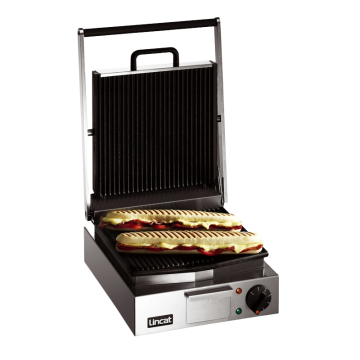 Lincat LPG Panini Grill Single ribbed top and bottom , 2.25 kW