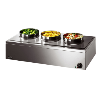 Lincat LRB3W Bain Marie 3 round pots (wet or dry) , 0.75 kW
