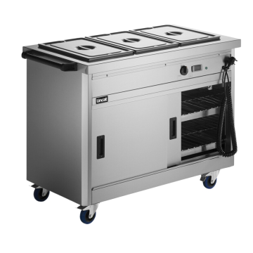 Lincat P6B3 Mobile Hot Cupboard Bain Marie Top, 2.8kW