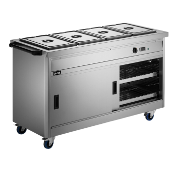 Lincat P6B4 Mobile Hot Cupboard Bain Marie Top, 4.9kW