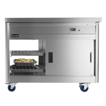Lincat P8B3PT Pass Through Mobile Hot Cupboard Plain Top, 2.8kW