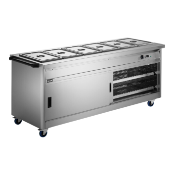 Lincat P8B6PT Pass Through Mobile Hot Cupboard Plain Top, 5.2kW