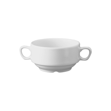 Churchil White Handled Consomme 14oz (Pack 24)