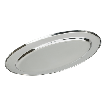 Stainless Steel Oval Meat Flat 22cm