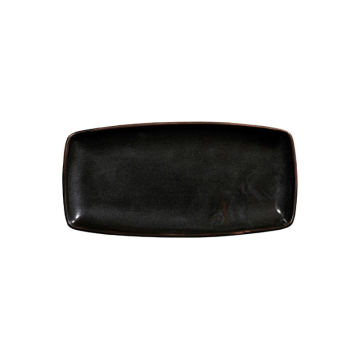 Churchill Metallic Black X Squared Oblong Plate 11.75&quot; (Pack 12)