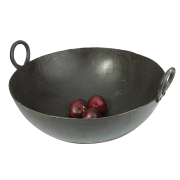 Round Black Iron Karahi 20&quot;