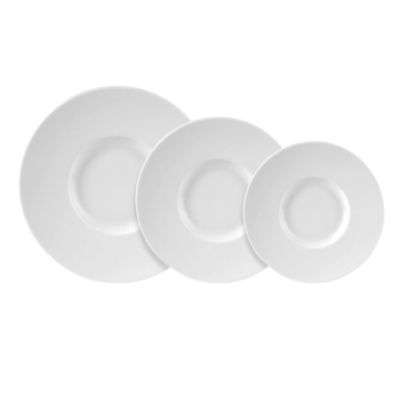 Porcelite Wide Rim Gourmet Plate 31cm (Pack 6)