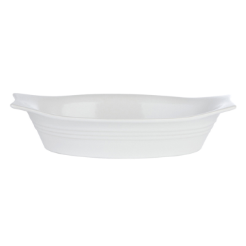 Porcelite Oval Eared Dish 22.5cm