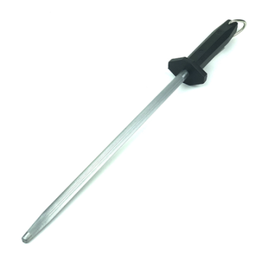 Knife Sharpening Steel with Black Handle 10&quot;