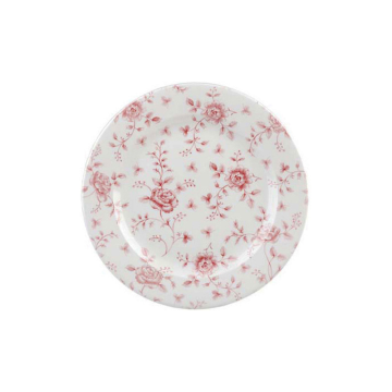 Churchil Vintage Prints Rose Chintz Cranberry Plate 10.875&quot; (Pack 6)