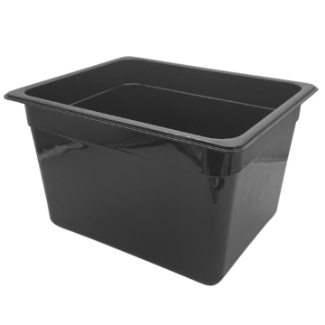 Gastronorm Pan Black Polycarbonate 1/2 200mm deep
