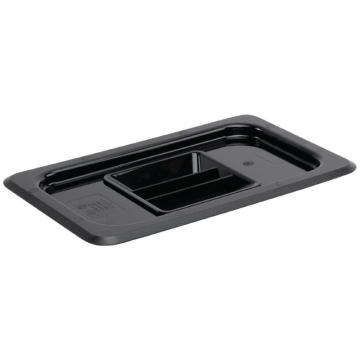Gastronorm Lid Black Polycarbonate 1/4
