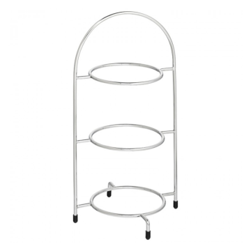 Chrome 3 Tier Cake Plate Stand 15.5&quot;/ 35.5cm