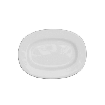 Alchemy White Rimmed Oval Plate 13&quot; (Pack 6)