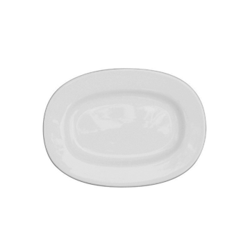 Alchemy White Rimmed Oval Plate 11&quot; (Pack 6)