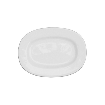 Alchemy White Rimmed Oval Plate 8&quot; (Pack 12)