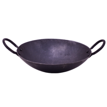 Round Black Iron Conical Karahi 7&quot;