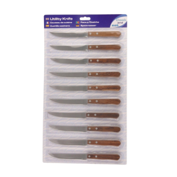 Wooden Handle Utility Knife 5&quot;