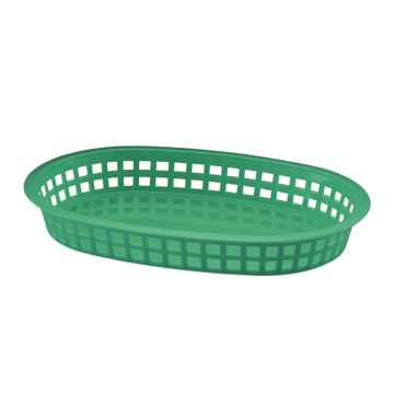 Plastic Fast Food Basket Oblong Platter Forest Green 27 x 18 x 4cm