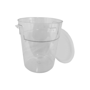 Polycarbonate Round Clear Storage Container &amp; Lid 12 Litre