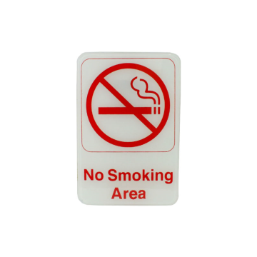 DBL Sign No Smoking Area 6&quot;x9&quot;