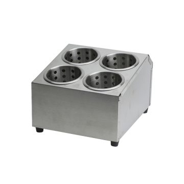 Cutlery Holder 4 Cup Square Stainless Steel