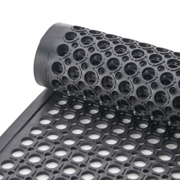 Rubber Floor Mat Black 3ft x 5ft x 1.5&quot;