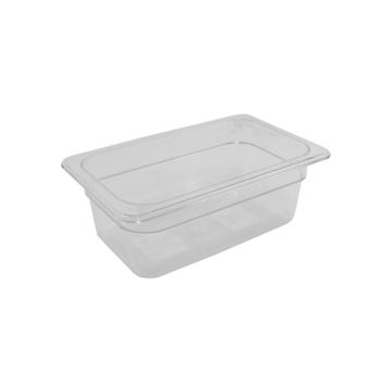 Gastronorm Pan Clear Polycarbonate 1/4 100mm Deep