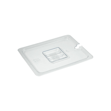 Gastronorm Lid Clear Polycarbonate 1/2 Notched