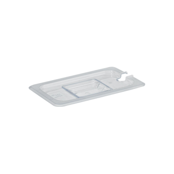 Gastronorm Lid Clear Polycarbonate 1/4 Notched