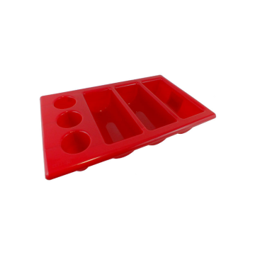 Cutlery Tray 6 Compartment Red 1/1 Gn Size