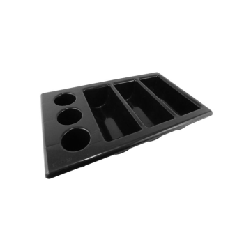 Cutlery Tray 6 Compartment Black 1/1 Gn Size