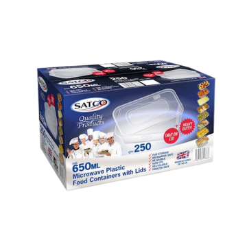 Satco 650ml Container &amp; Lid (Pack 250)