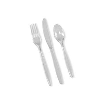 Clear Heavy Duty Plastic Reusable Knives (Pack 100)