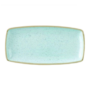 Churchil Stonecast Duck Egg Oblong Plate 11.75&quot;