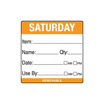 Saturday Item / Date / Use By 50 x 50mm Food Labels (Pack 500)