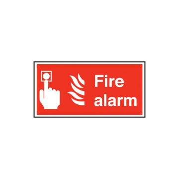 Self Adhesive Fire Alarm Sticker 100 x 200mm