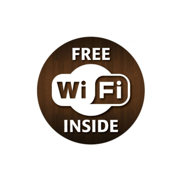Free Wifi Inside Window Sticker 150 x 150mm