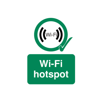 Self Adhesive Wifi Hotspot Sign 150 x 200mm