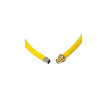 Yellow Gas Pipe 1/2&quot; x 100cm Male Bayonet