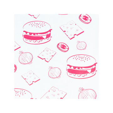 Greaseproof Paper Burger Wraps Red 250x320mm (Pack 1000)