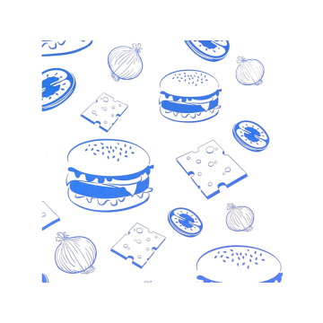 Greaseproof Paper Burger Wraps Blue 250x320mm (Pack 1000)